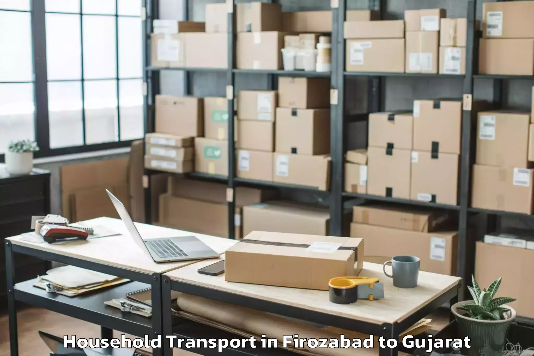 Book Firozabad to Kutiyana Household Transport